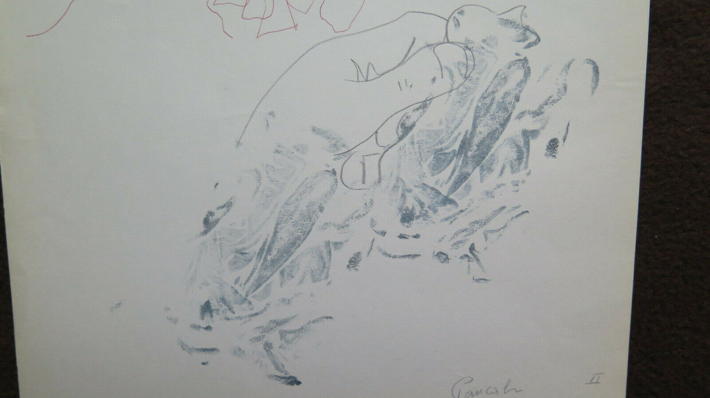 DISEGNO SU CARTA STUDIO MANI CORPO UMANO BOZZETTO SCHIZZO ARTE PITTORE P28.8