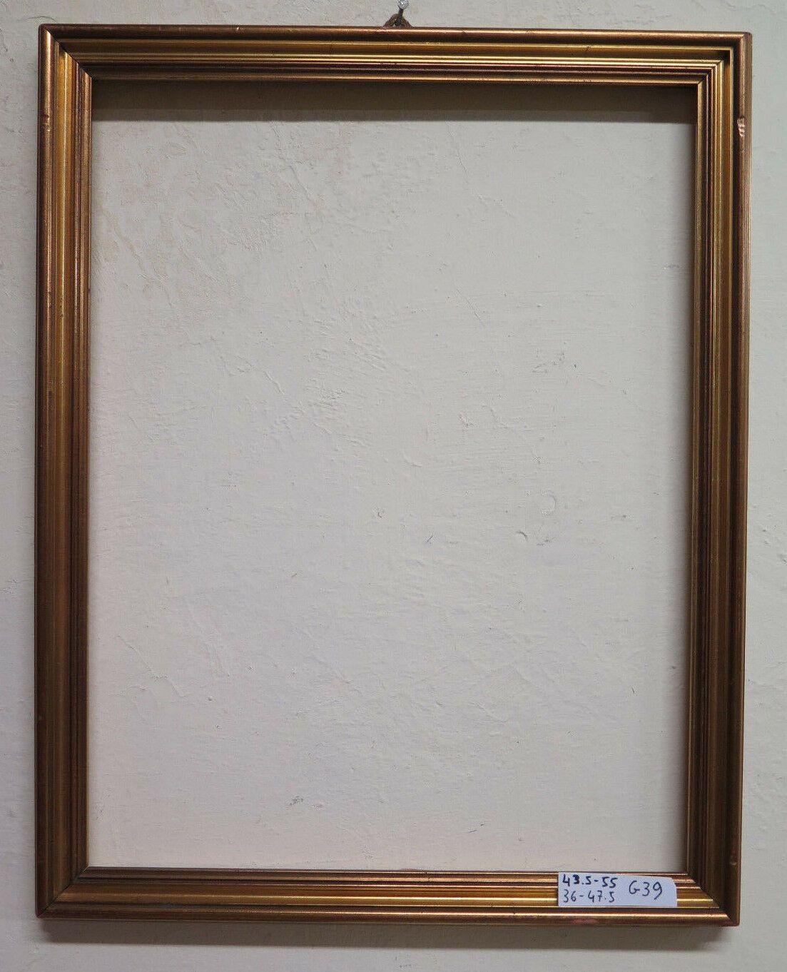 43x55 cm CORNICE DORATA IN LEGNO ORO ANNI SESSANTA DEL NOVECENTO G39 - Belbello Antiques