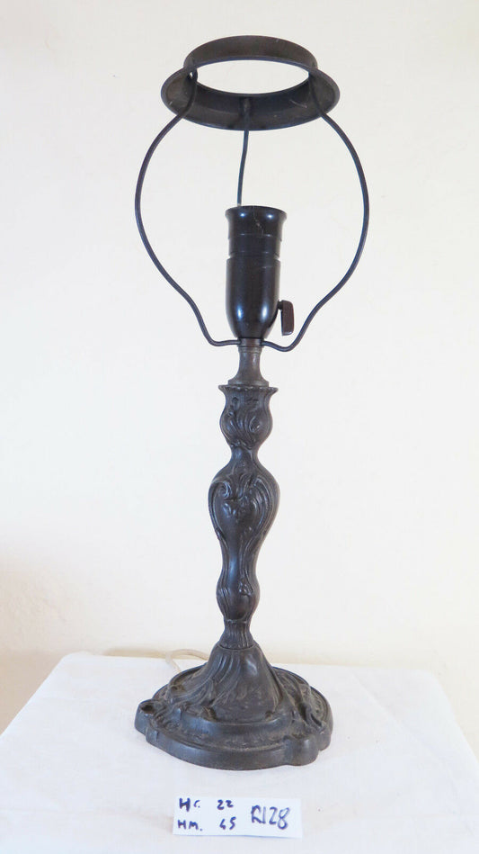 LAMPADA DA TAVOLO ABAT JOUR DA TAVOLO SCRIVANIA COMODINO SALOTTO IN BRONZO R128