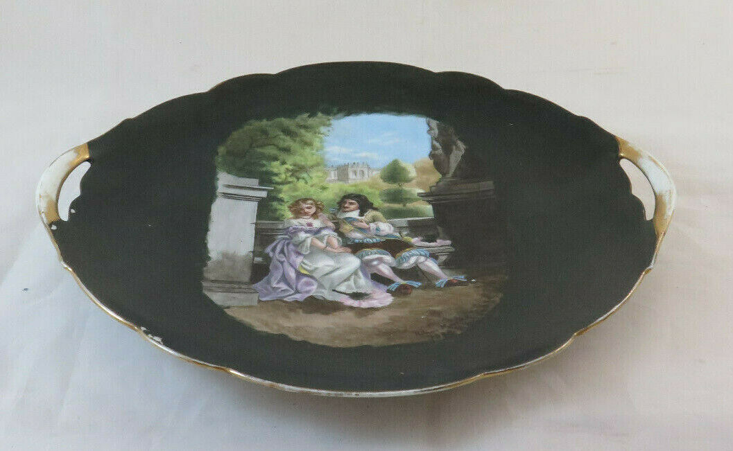 VINTAGE PORCELAIN PLATE CERAMIC HAND PAINTED D&amp;C FRANCE LIMOGES BM34 