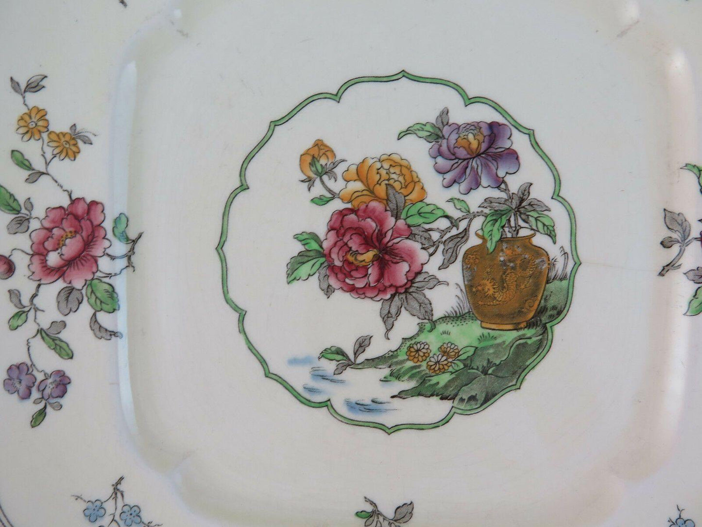 GRANDE PIATTO DA PORTATA IN CERAMICA SPODE'S ROYAL JASMINE COPELAND POTTERY R91 - Belbello Antiques