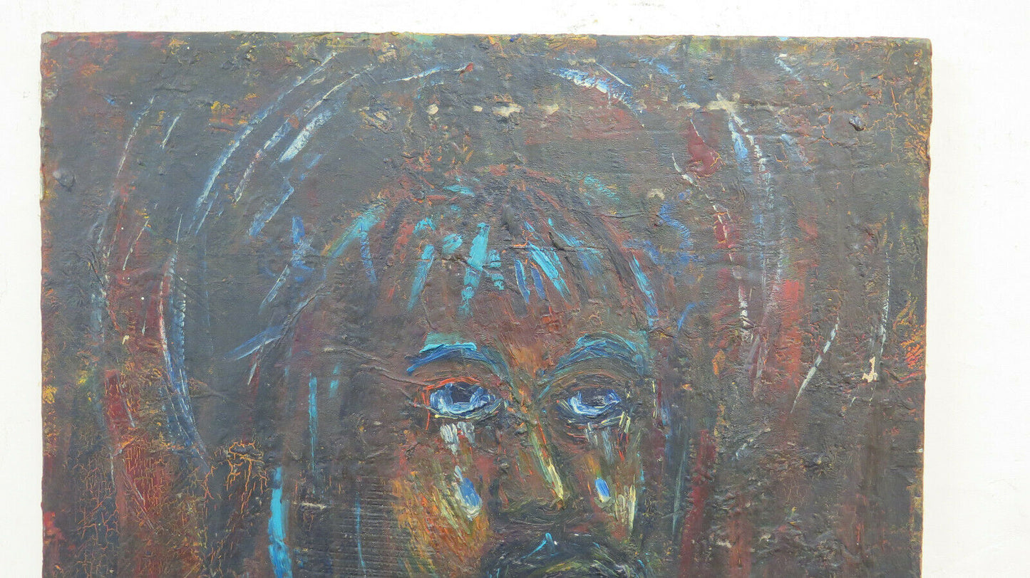 RELIGIOUS OIL PAINTING JESUS ​​CHRIST VINTAGE PORTRAIT OIL PAINTING ON CANVAS BM52 