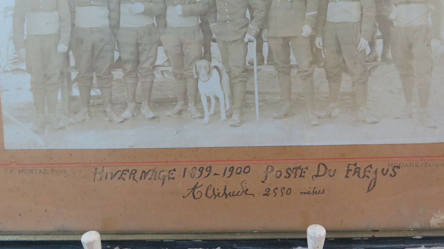 ANTIQUE PHOTOGRAPH BORDER GUARDS FREJUS MODANE FRANCE SAVOIE 1899 PHOTO BM43 