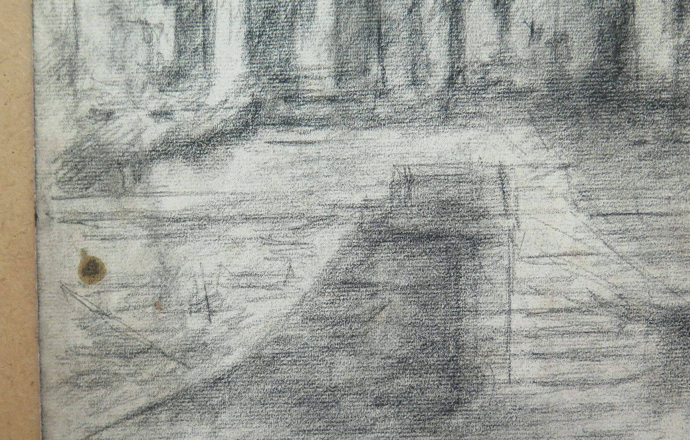 GRANDE DISEGNO ANTICO VEDUTA CHIESA FRANCIA Pierre Duteurtre detto DUT BM53.1