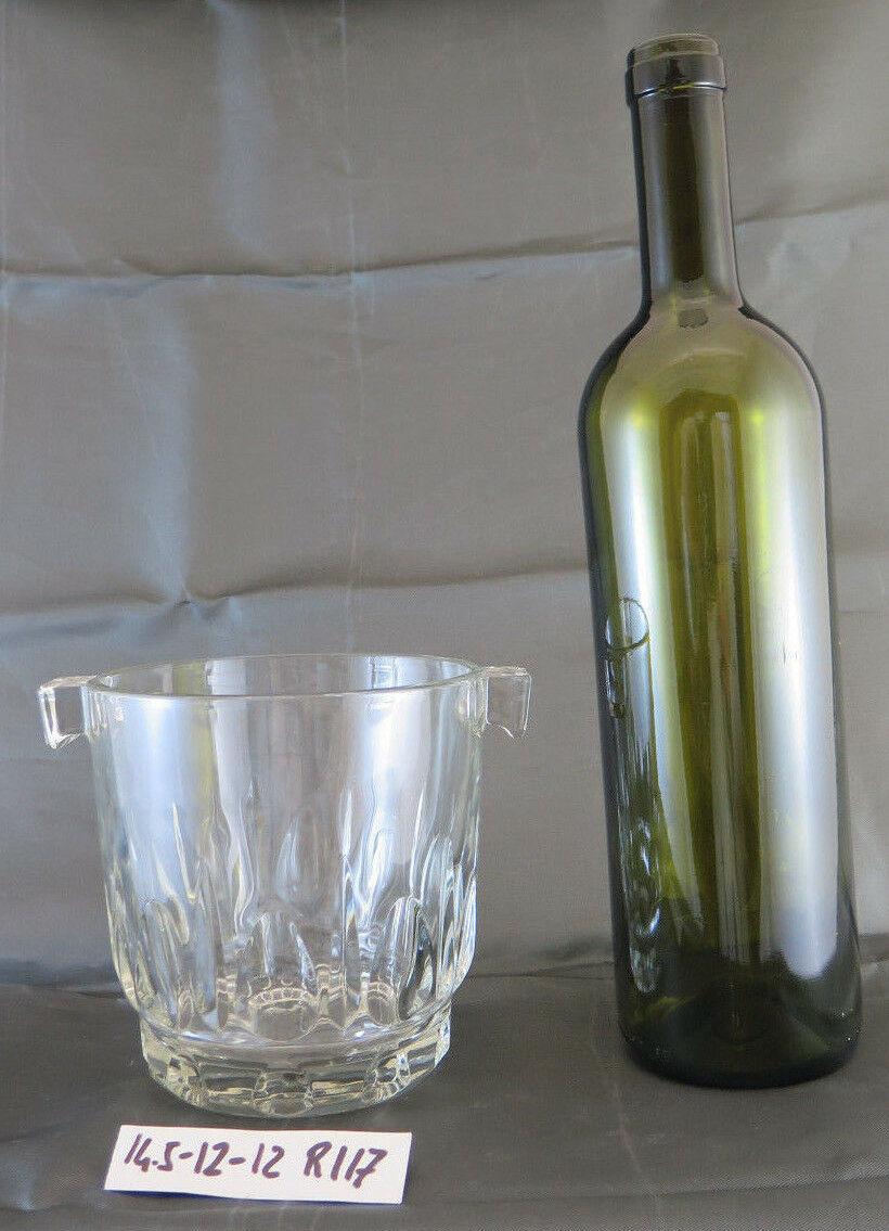 VINTAGE ICE BUCKET IN GROUND GLASS FROM THE EARLY 20TH CENTURY R117
