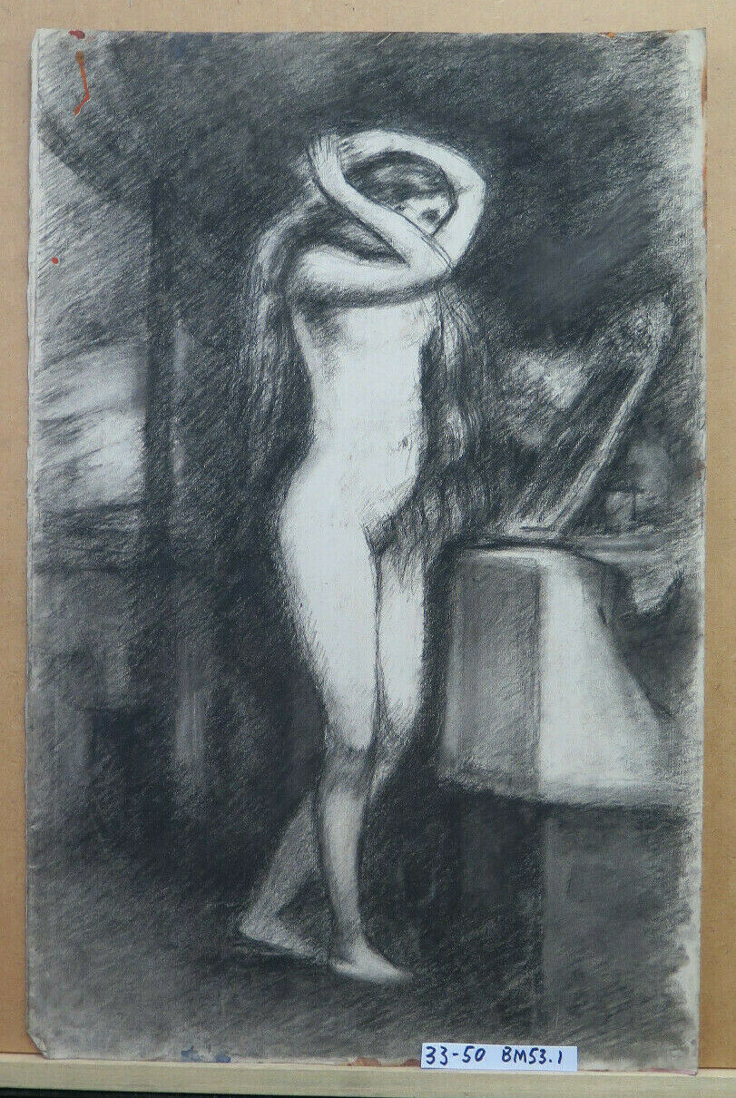 DISEGNO ANTICO NUDO FEMMINILE CLASSICO ARTISTA Pierre Duteurtre detto DUT BM53.1