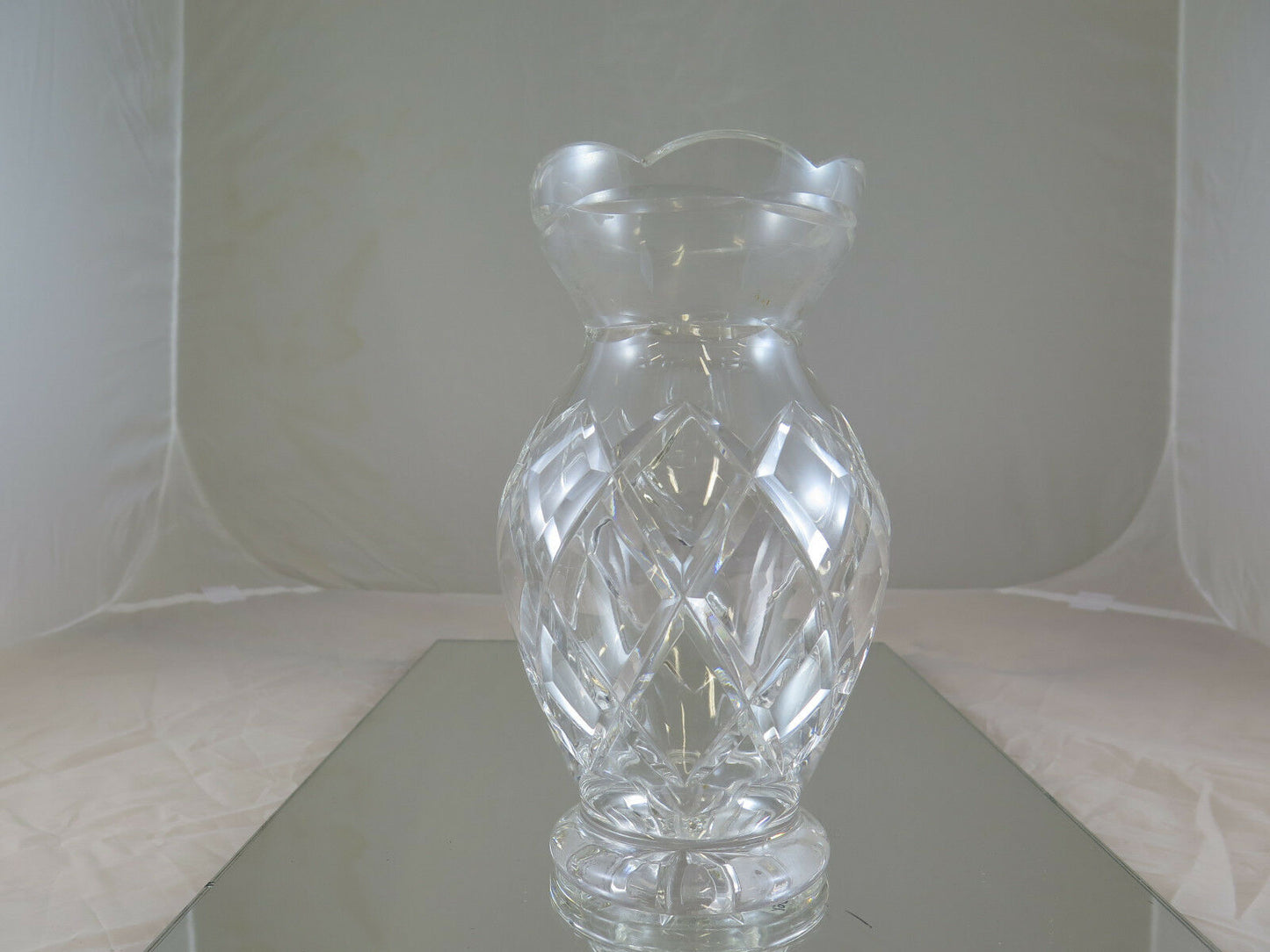 VINTAGE CRYSTAL VASE EARLY 20TH CENTURY FOR FLOWERS VINTAGE CRYSTAL FLOWER VASE R24