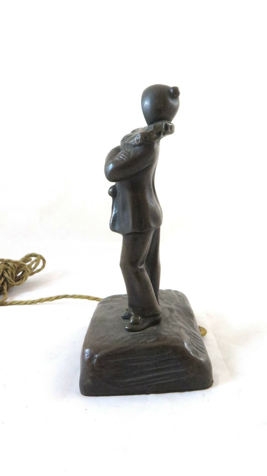 BRONZE SCULPTURE EARLY 20TH CENTURY FIGURINE TABLE LAMP FRANCE 1930s BM30 
