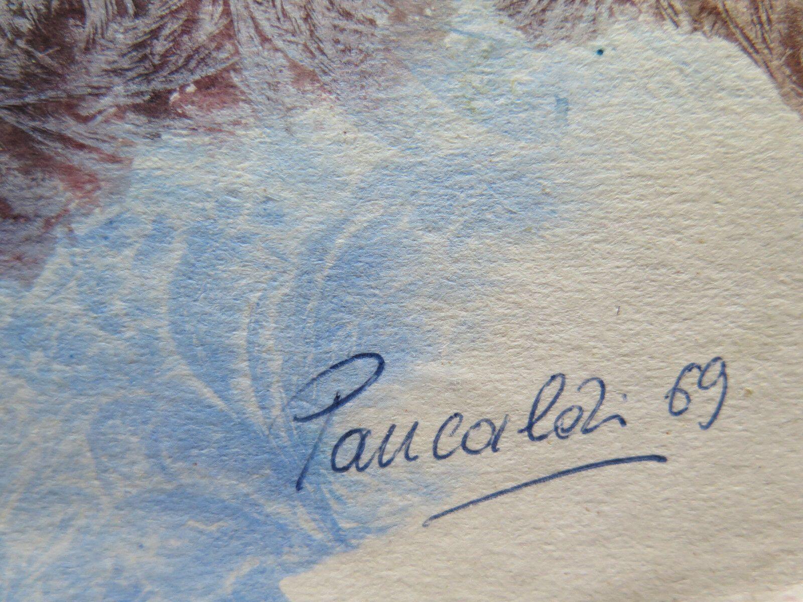 QUADRO VINTAGE ANNI SESSANTA 60 PAESAGGIO INVERNALE FIRMATO CON GARANZIA p16 - Belbello Antiques