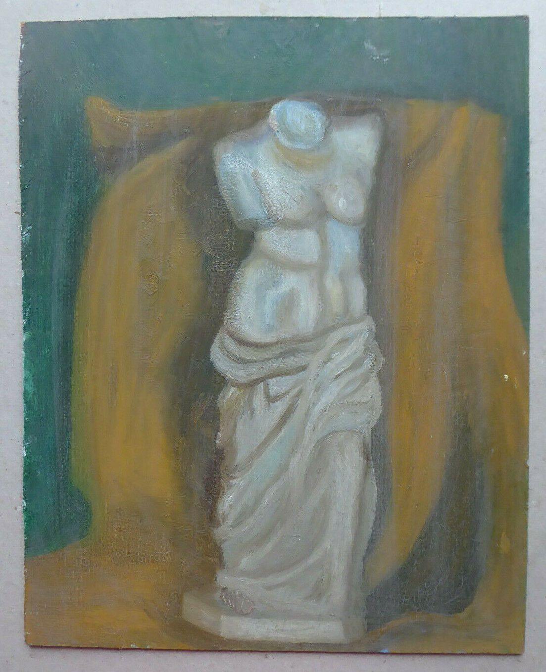 28x35cm VECCHIO QUADRO OLIO SU TAVOLA STUDIO BOZZETTO ARTISTA SPAGNOLO  MD10 - Belbello Antiques