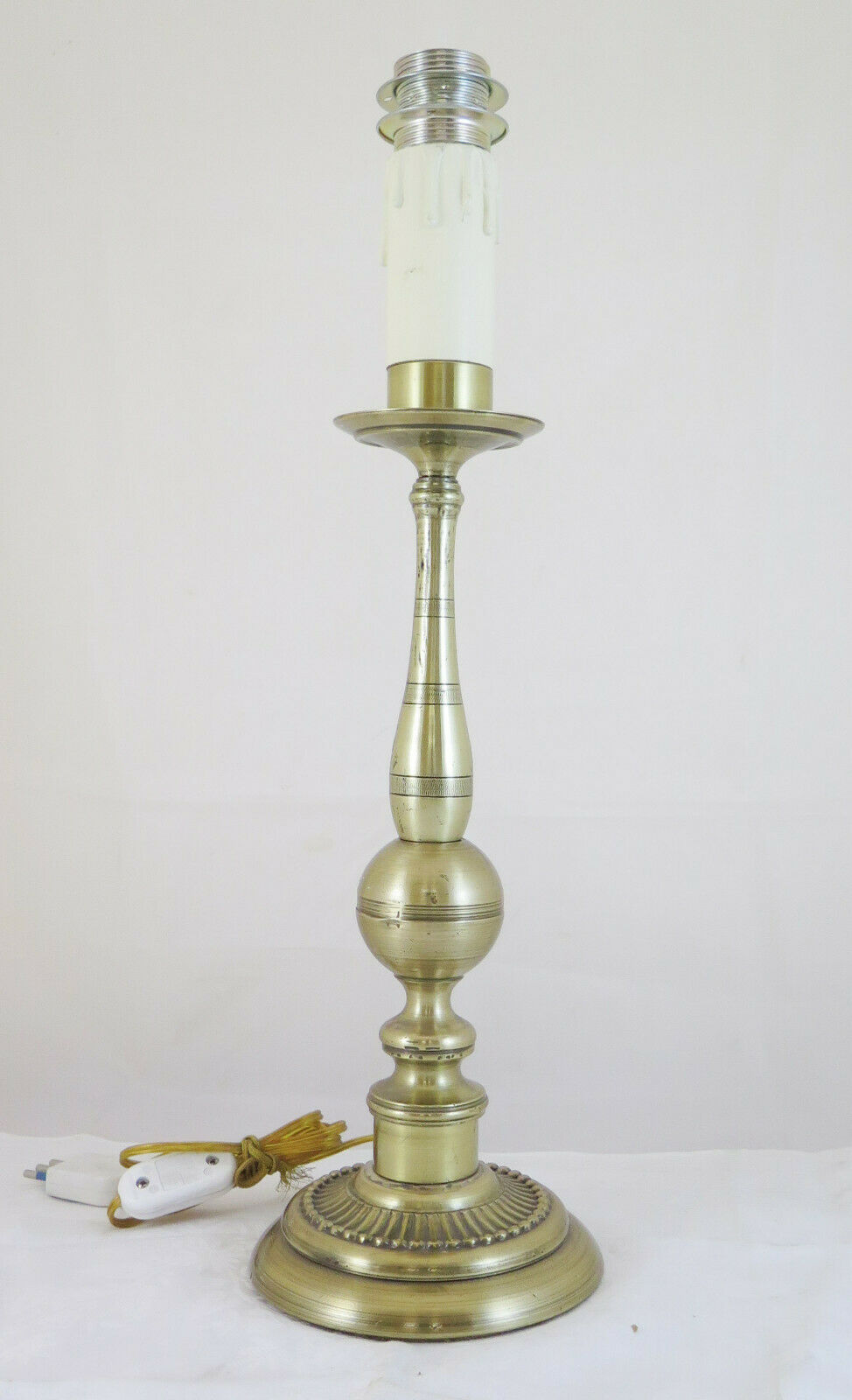 VINTAGE BRASS DESK OR TABLE LAMP MID 20TH CENTURY ABAT JOUR CH5