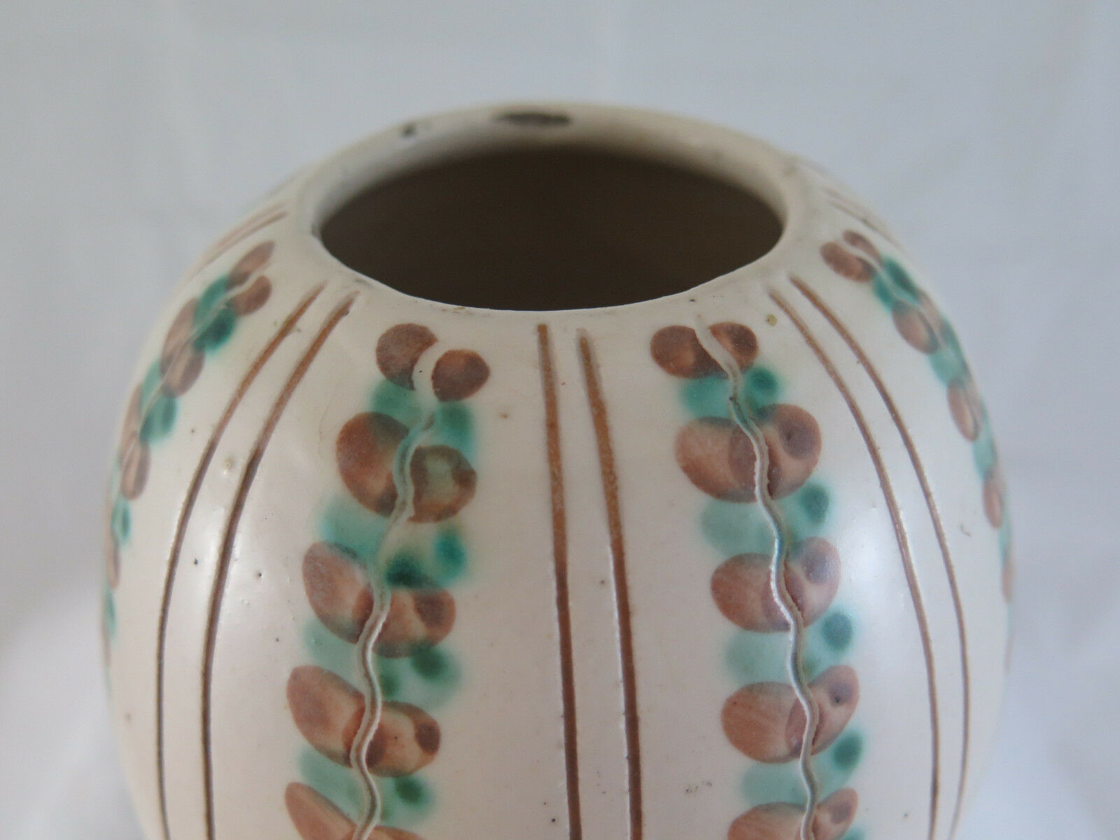 VASO IN CERAMICA ANTICO BORNHOLM DANIMARCA BORNHOLM CERAMIC VASE DENMARK R86 - Belbello Antiques