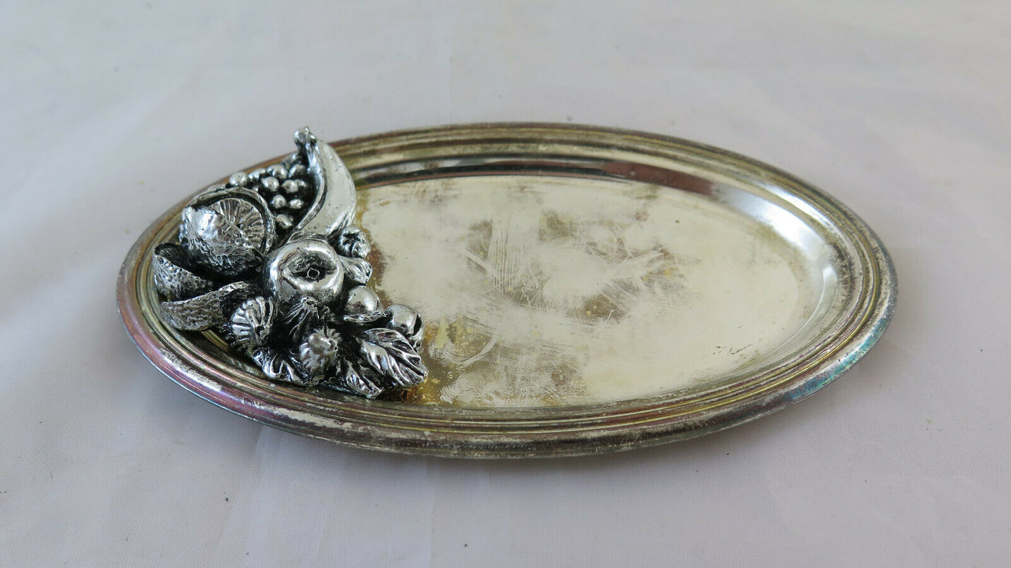 TRAY PLATES ASHTRAY IN SILVER METAL VINTAGE COLLECTION 6 PIECES X15 