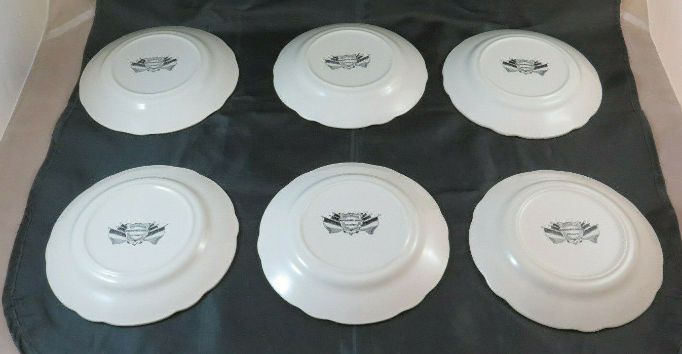 6 CERAMIC PLATES SARREGUEMINES LA VIE MILITAIRE FRANCE PORCELAIN BM32 