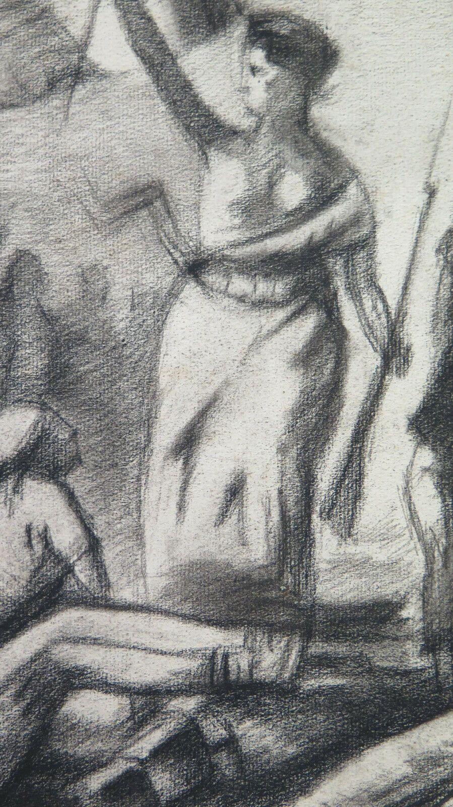 GRANDE DISEGNO ANTICO DA Eugène Delacroix DI Pierre Duteurtre detto DUT BM53.1 - Belbello Antiques