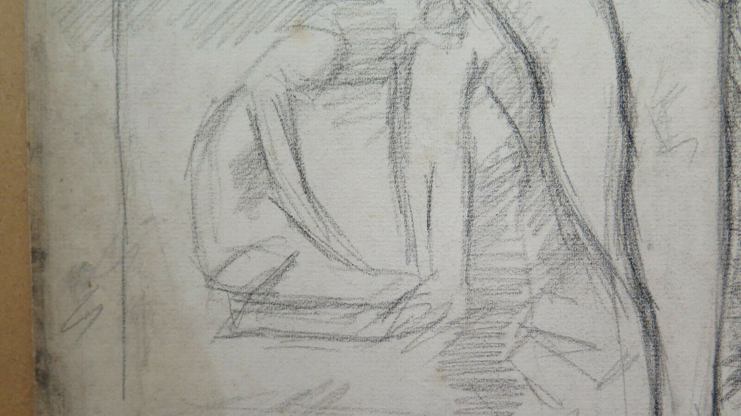 ANTICO DISEGNO OPERA PITTORE Pierre Duteurtre DUT FIGURA NUDO CLASSICO BM53.1