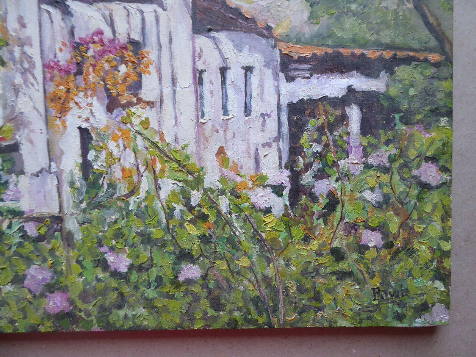 QUADRO OLIO VINTAGE PAESAGGIO VALLESECO GRAN CANARIA CANARIE SPAGNA DIPINTO MD10 - Belbello Antiques