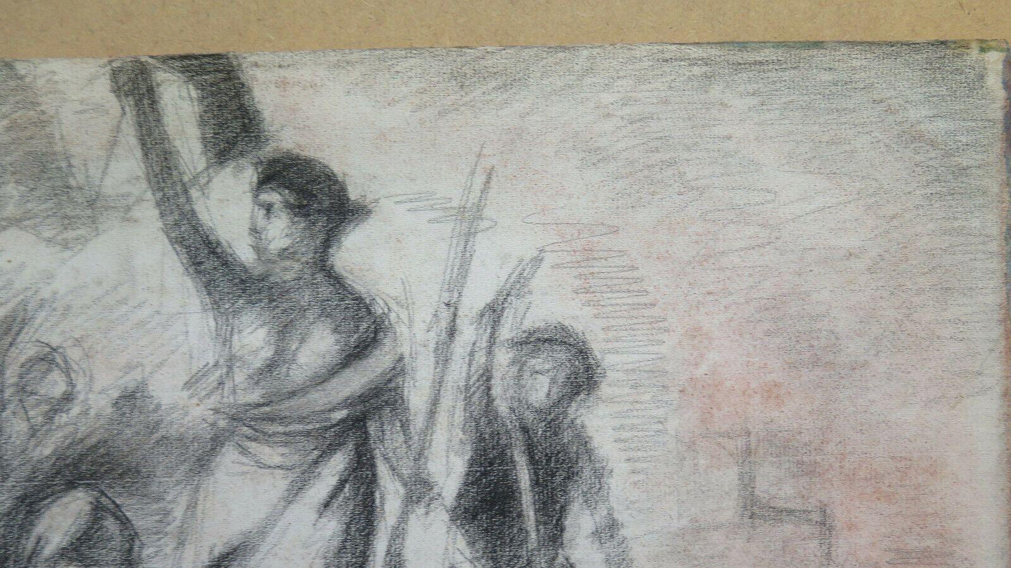 DISEGNO ANTICO DA Eugène Delacroix BOZZETTO DI Pierre Duteurtre detto DUT BM53.1 - Belbello Antiques