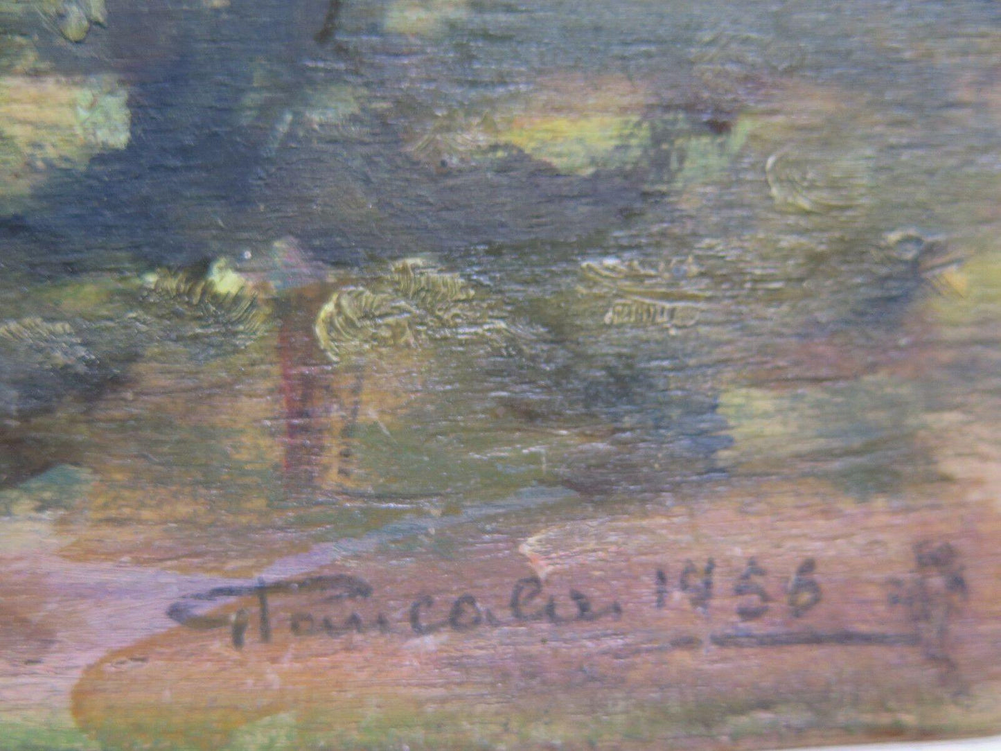 QUADRO MODERNO EPOCA 900 FIRMATO PAESAGGIO DI CAMPAGNA DIPINTO OLIO SU TAVOLA - Belbello Antiques