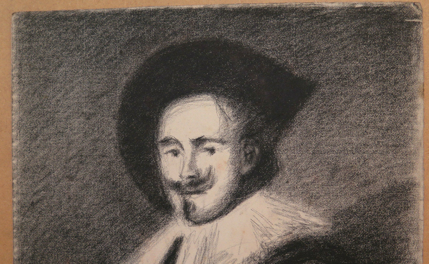 DISEGNO ANTICO RITRATTO GENTILUOMO ARTISTA FRANCESE Pierre Duteurtre DUT BM53.1