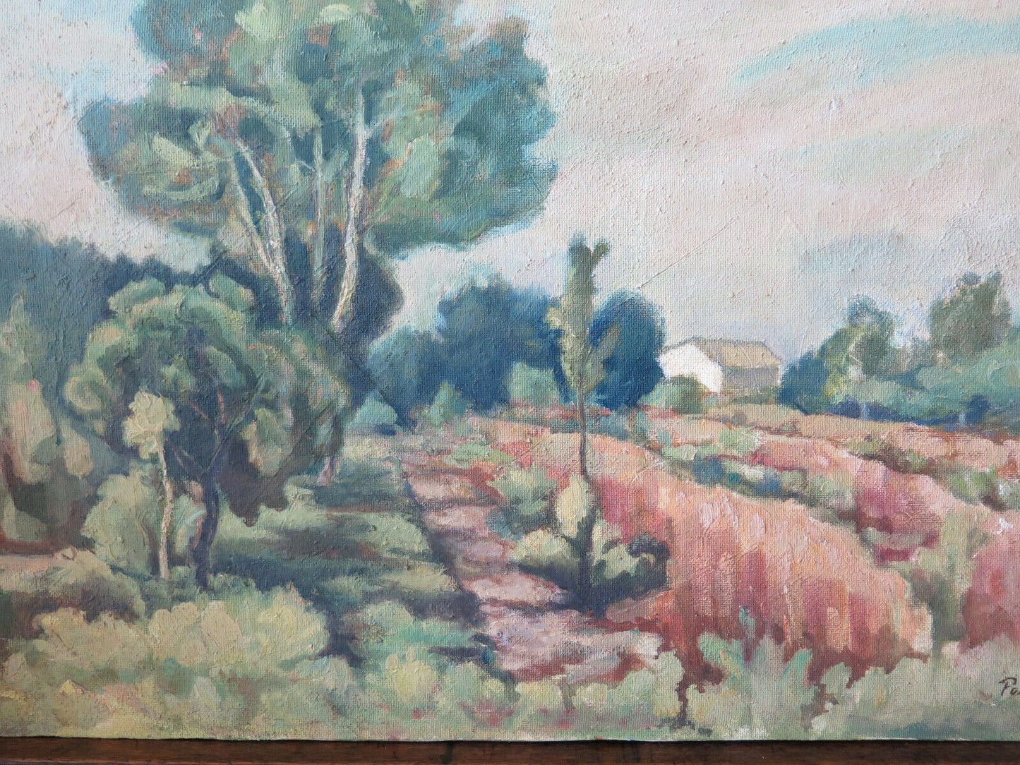 OIL PAINTING ON PANEL LANDSCAPE SIGNED GAETANO PANCALDI PAINTER MODENA P20 