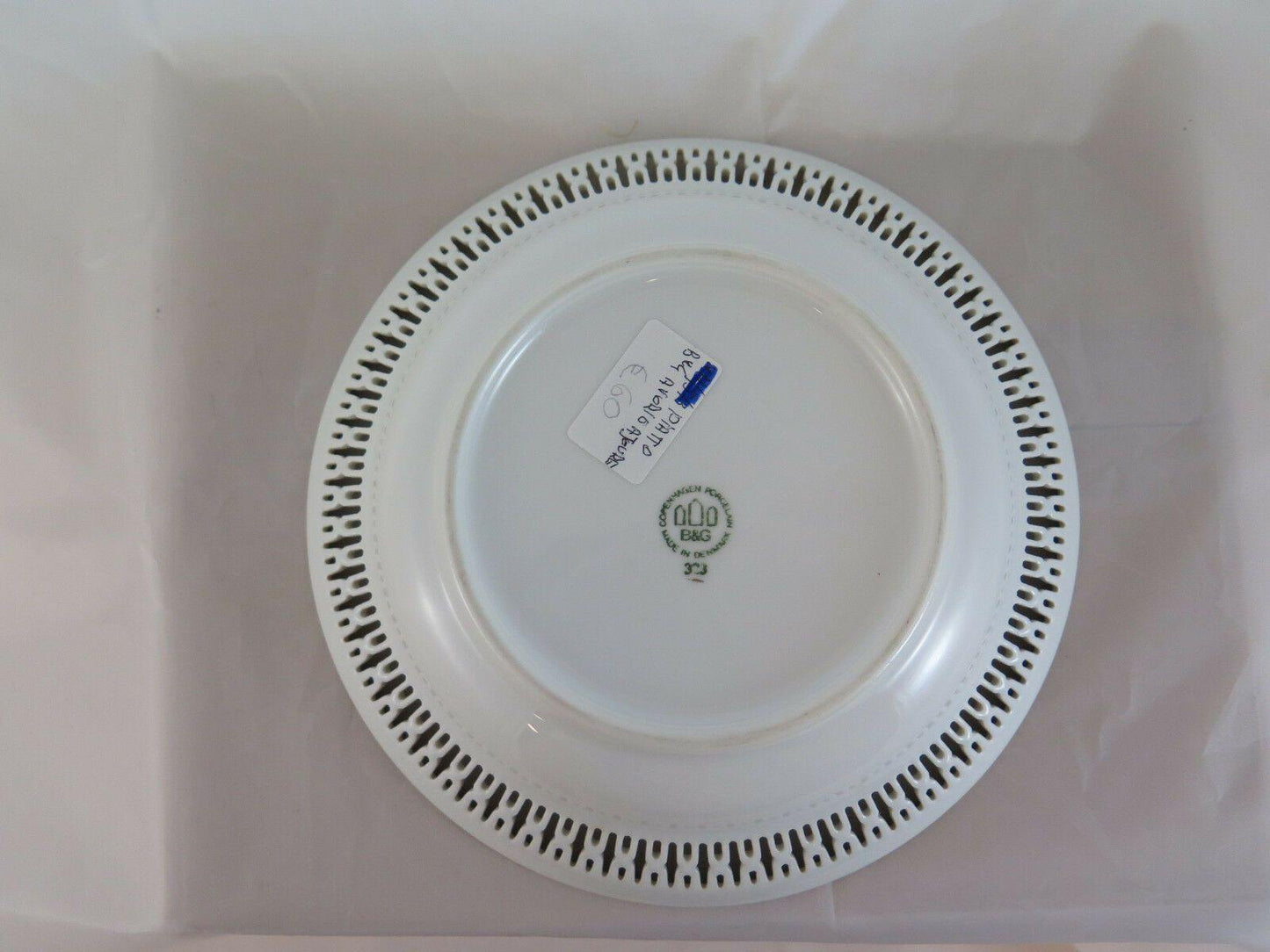 PIATTO IN CERAMICA B&G BING AND GRONDHAL 323 DANIMARCA VINTAGE CERAMIC PLATE R68 - Belbello Antiques