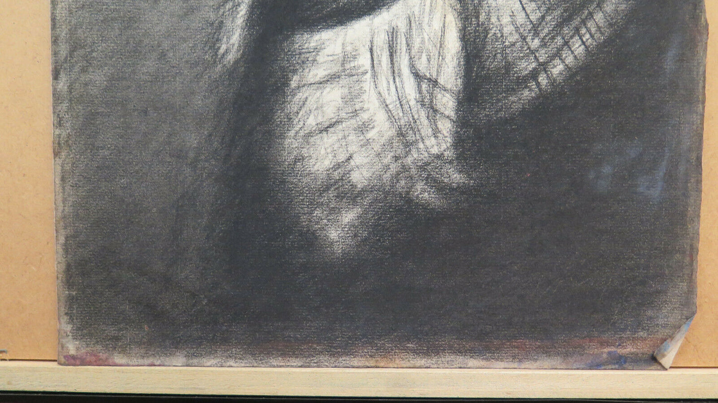 DISEGNO ANTICO RITRATTO GENTILUOMO PITTORE FRANCESE Pierre Duteurtre DUT BM53.1