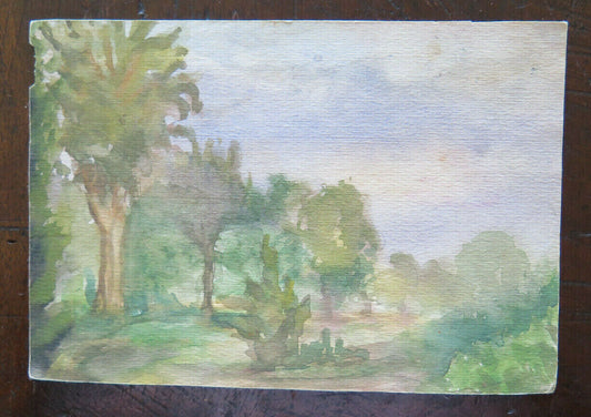 SMALL PAINTING WATERCOLOR PAPER SKETCH PREPARATORY SKETCH LANDSCAPE P28.4 