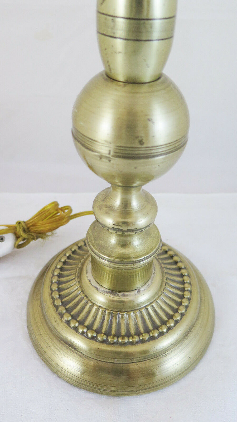 VINTAGE BRASS DESK OR TABLE LAMP MID 20TH CENTURY ABAT JOUR CH5