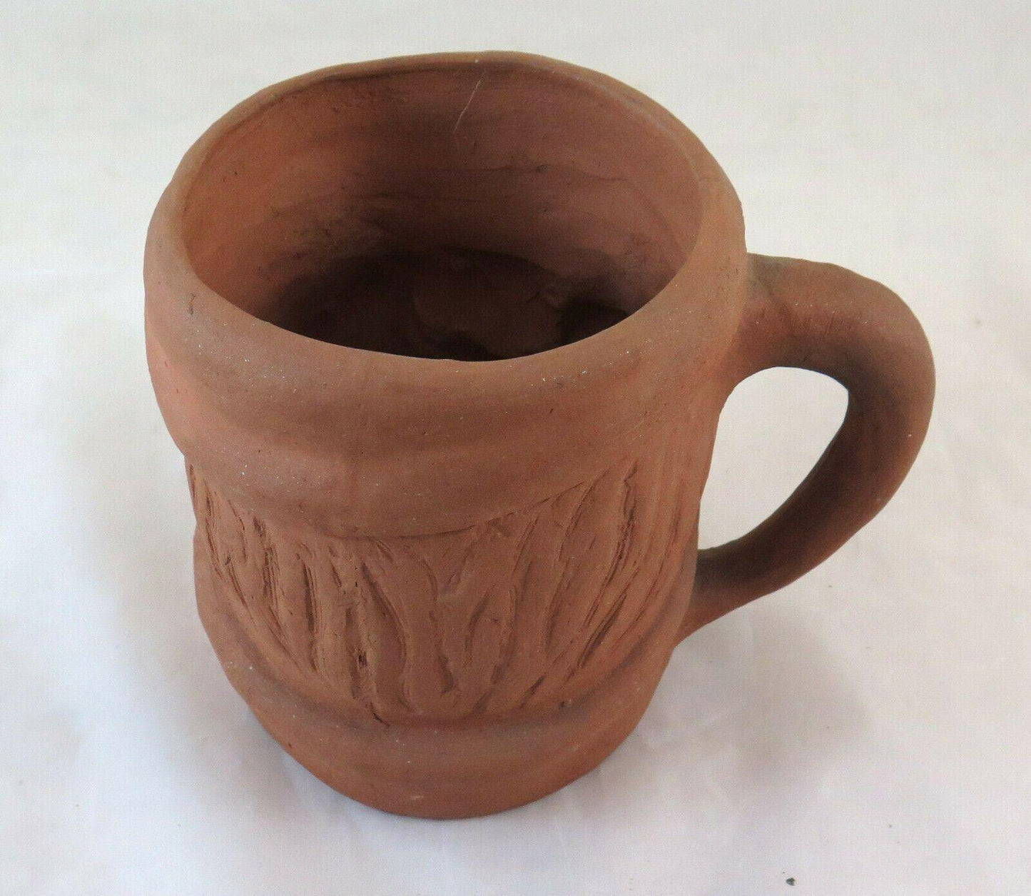 VECCHIA TAZZA IN TERRACOTTA VINTAGE RITRATTO UOMO CON SIGARO TERRA COTTA BM17 - Belbello Antiques