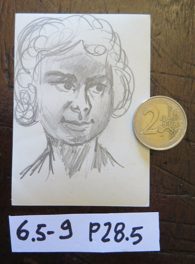 DISEGNO ANTICO MATITA SU CARTA OPERA STUDIO PER VOLTO DI GIOVANE BOZZETTO P28.5