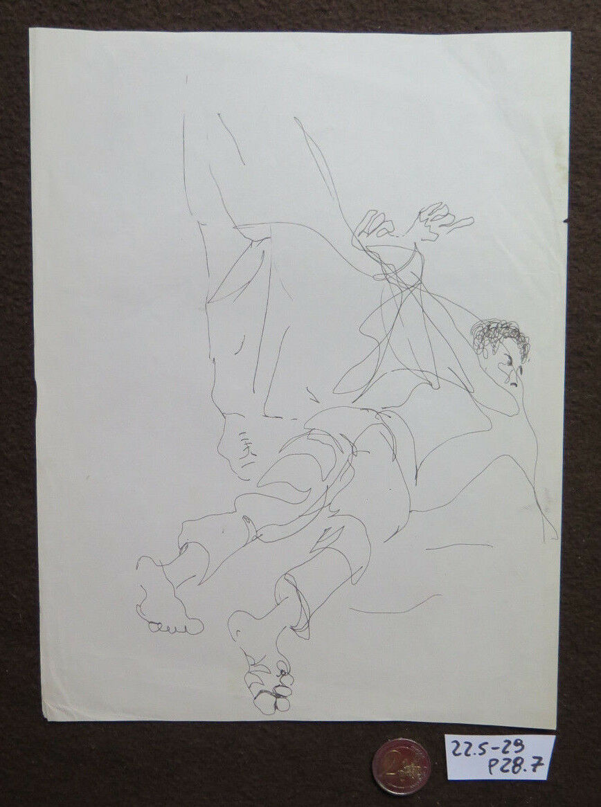 4 SKETCHES ORIGINAL DRAWINGS WAR THEME PRISONER TORTURED BY SOLDIERS P28.7