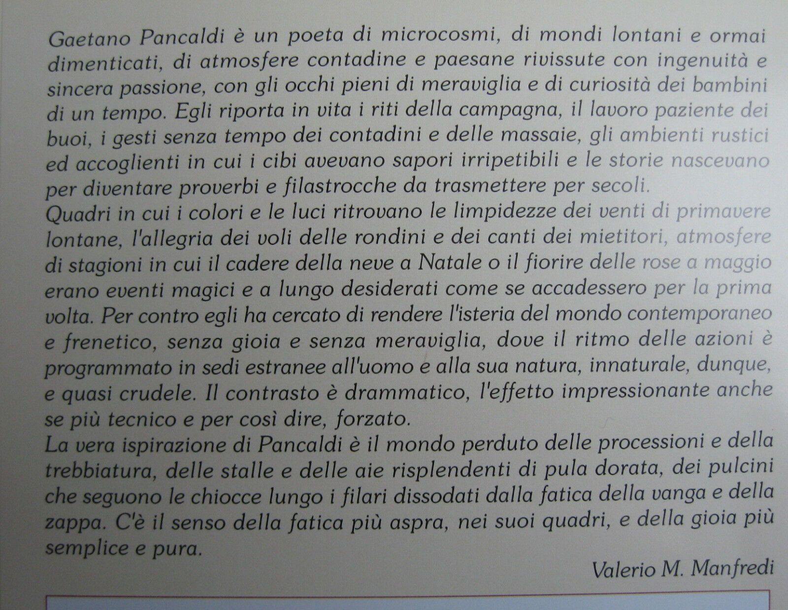 PAESAGGIO CAMPAGNA DIPINTO OLIO SU TELA DAL MAESTRO PITTORE PANCALDI VINTAGE P22 - Belbello Antiques