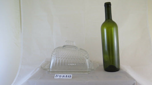 VINTAGE GLASS BUTTER DIRECT DENMARK MID 20TH CENTURY MODERN KITCHEN BUTTER R118