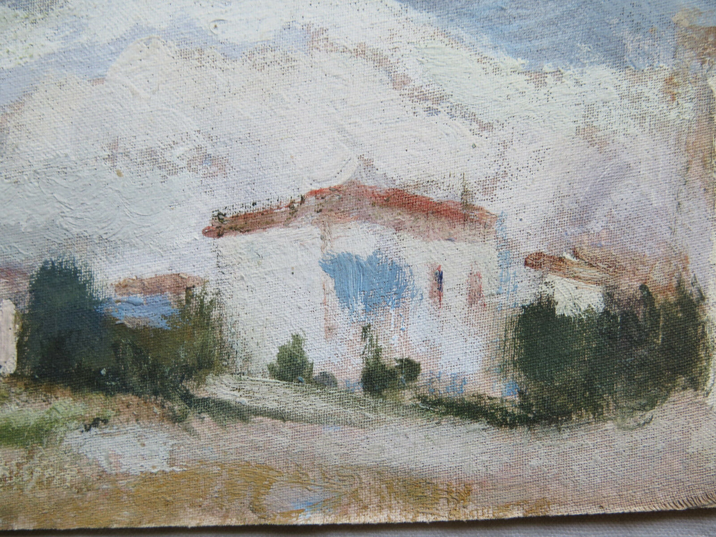 ENTROTERRA DELLA RIVIERA ADRIATICA QUADRO ANNI 60 DIPINTO OLIO CON GARANZIA p9 - Belbello Antiques