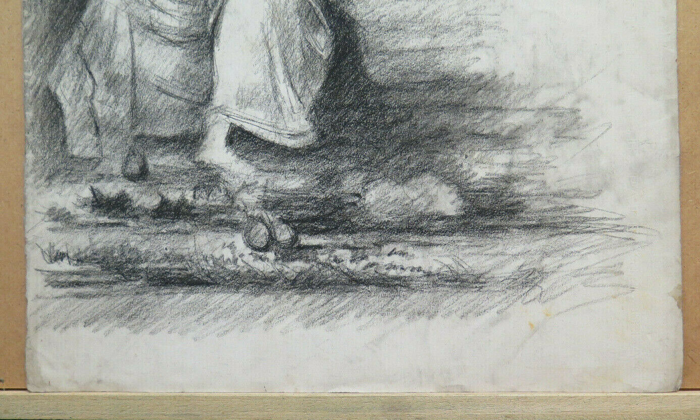 ANTICO DISEGNO OPERA DEL PITTORE Pierre Duteurtre DUT FIGURA CLASSICA BM53.1