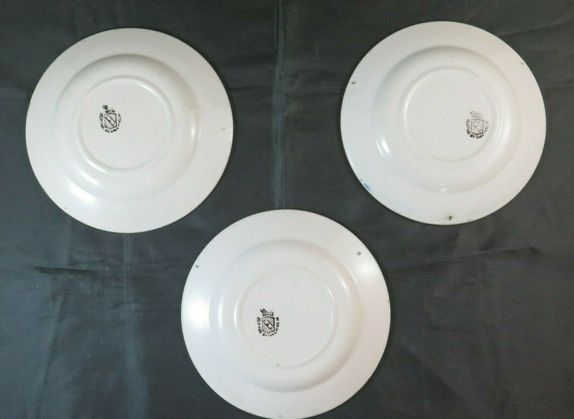 4 CERAMIC PLATES FROM SARREGUEMINES FRANCE WITH SERVING TRAY BM12 21 32