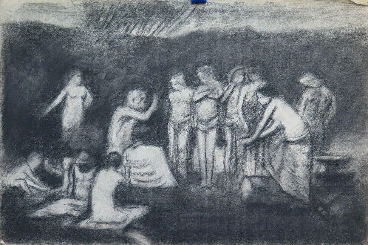 DISEGNO ANTICO STUDIO ESERCIZIO ILLUSTRATORE Pierre Duteurtre detto DUT BM53.1 d - Belbello Antiques