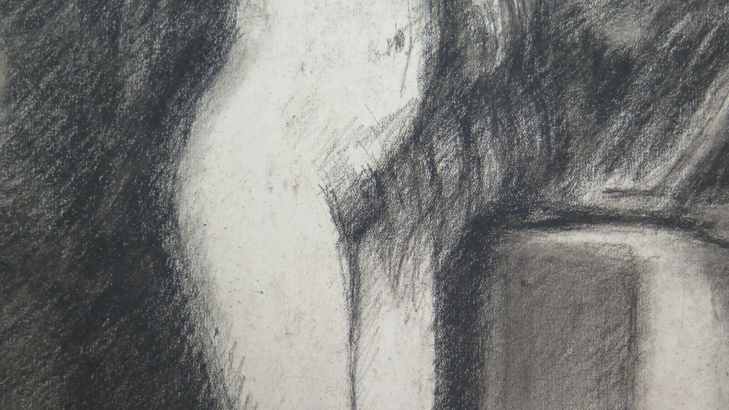 ANTIQUE DRAWING CLASSIC FEMALE NUDE ARTIST Pierre Duteurtre known as DUT BM53.1