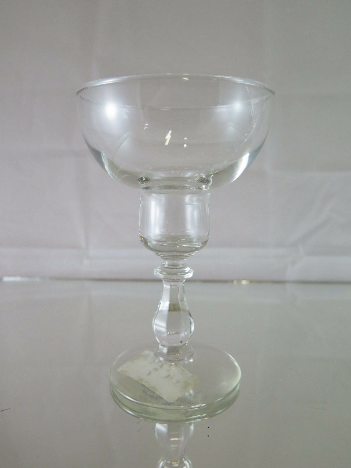 TWO ANTIQUE GLASS CANDLE HOLDERS DECò DECO' VINTAGE CANDLESTICK R45