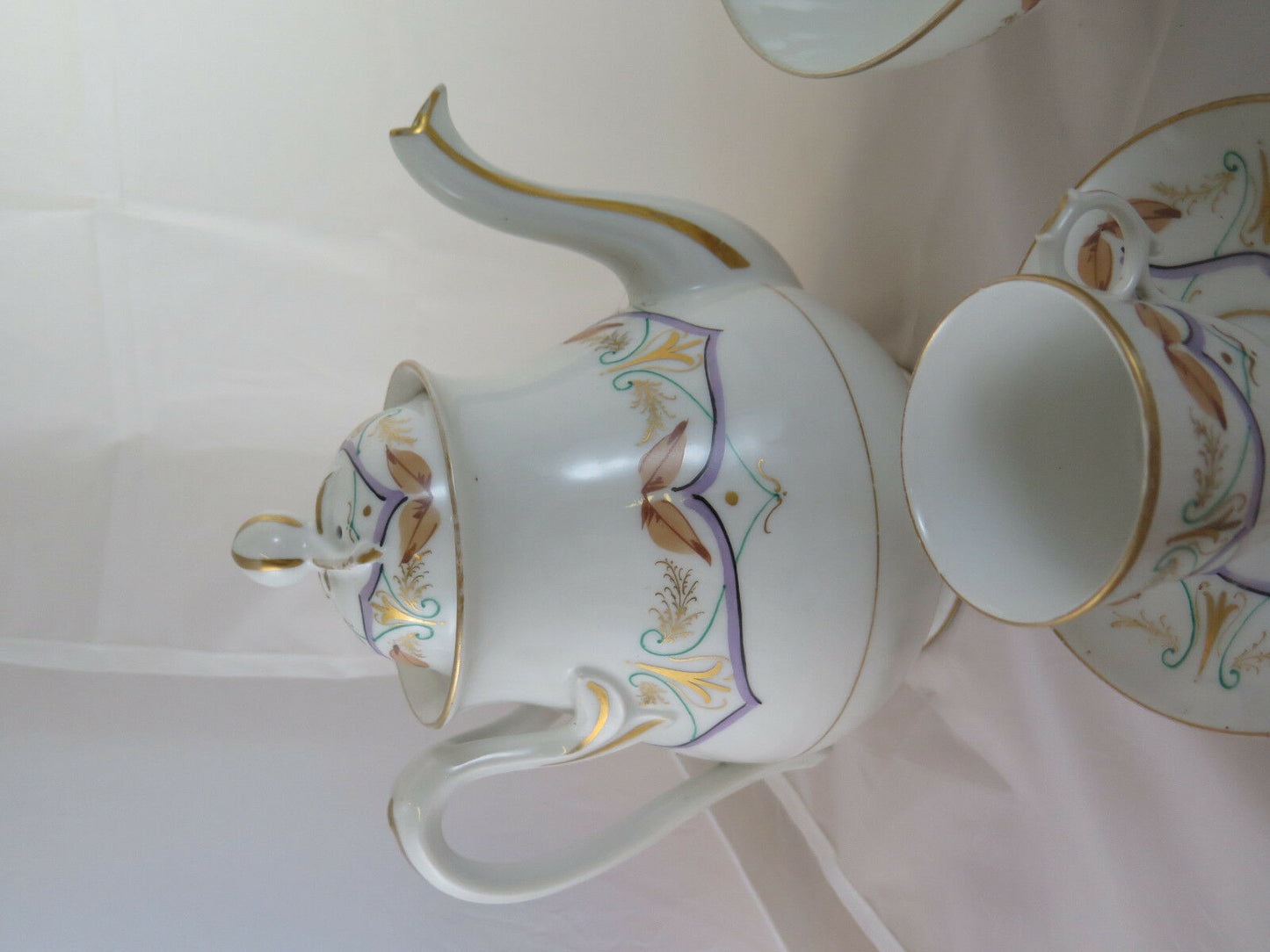 TEA OR COFFEE SERVICE FOR SIX PEOPLE CUPS MILK JUG SUGAR BOWL COFFEE R34