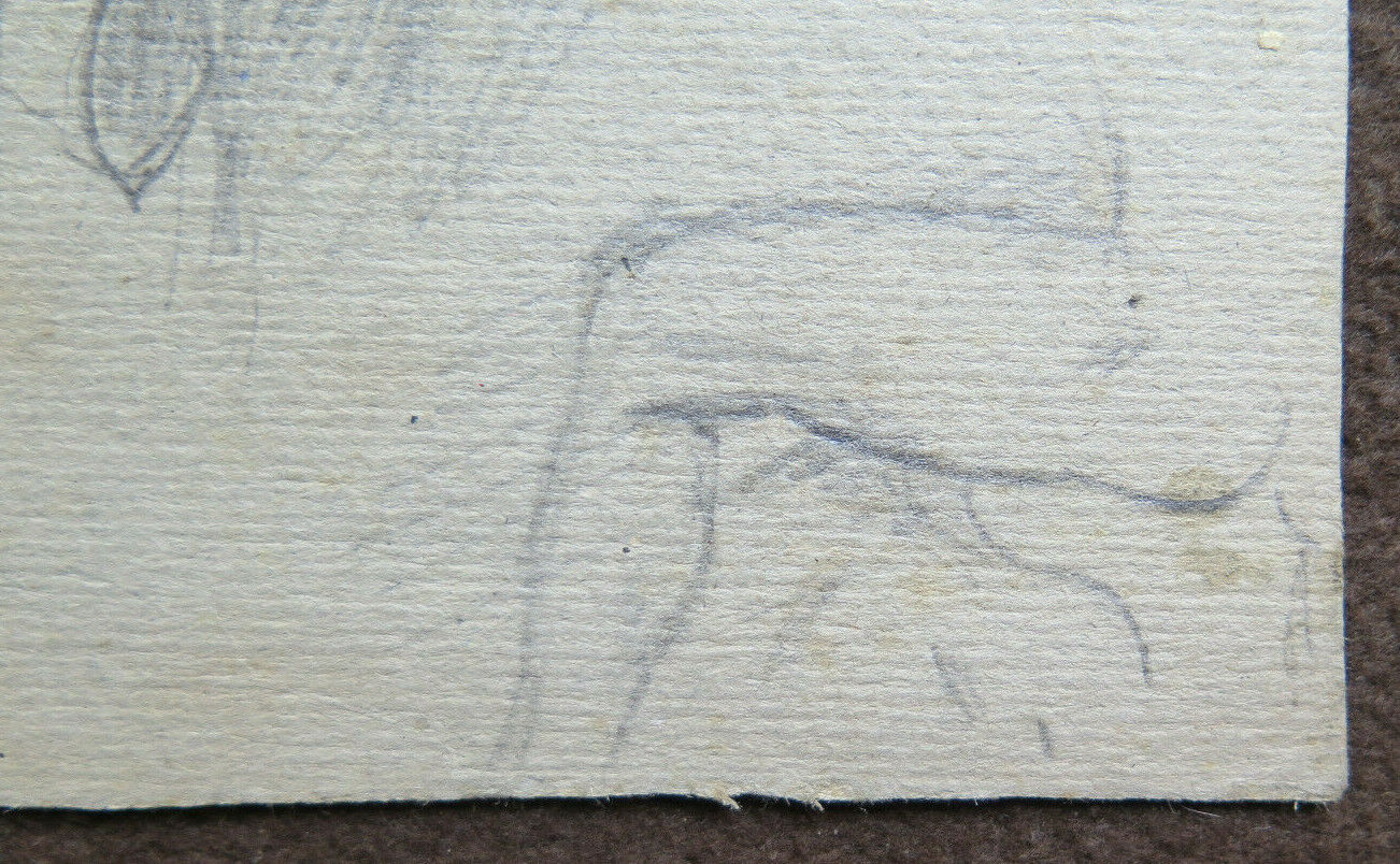 DUE ANTICHI DISEGNI BOZZETTI CON STUDIO PER CORPO UMANO ANNI '40 DISEGNO P28.6