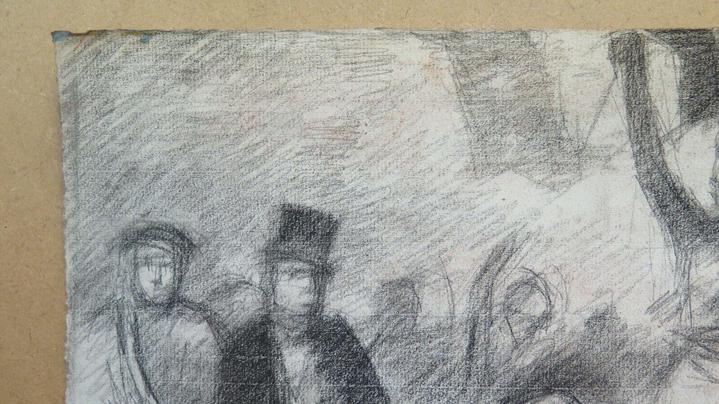 DISEGNO ANTICO DA Eugène Delacroix BOZZETTO DI Pierre Duteurtre detto DUT BM53.1 - Belbello Antiques