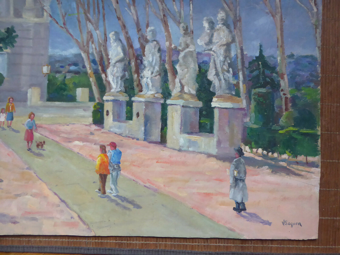 PLAZA DE ORIENTE MADRID VECCHIO QUADRO FIRMATO VICENTE SEGURA (1930-2015) MD6 - Belbello Antiques