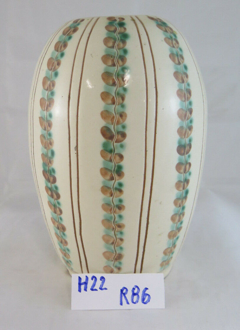 VASO IN CERAMICA ANTICO BORNHOLM DANIMARCA BORNHOLM CERAMIC VASE DENMARK R86 - Belbello Antiques