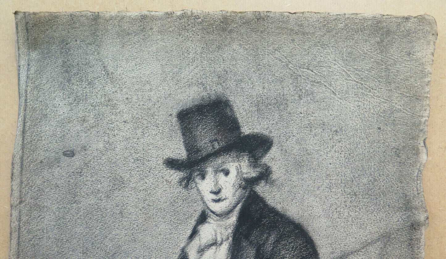 RITRATTO GENTILUOMO CON CAPPELLO DISEGNO ANTICO DI Pierre Duteurtre DUT BM53.1