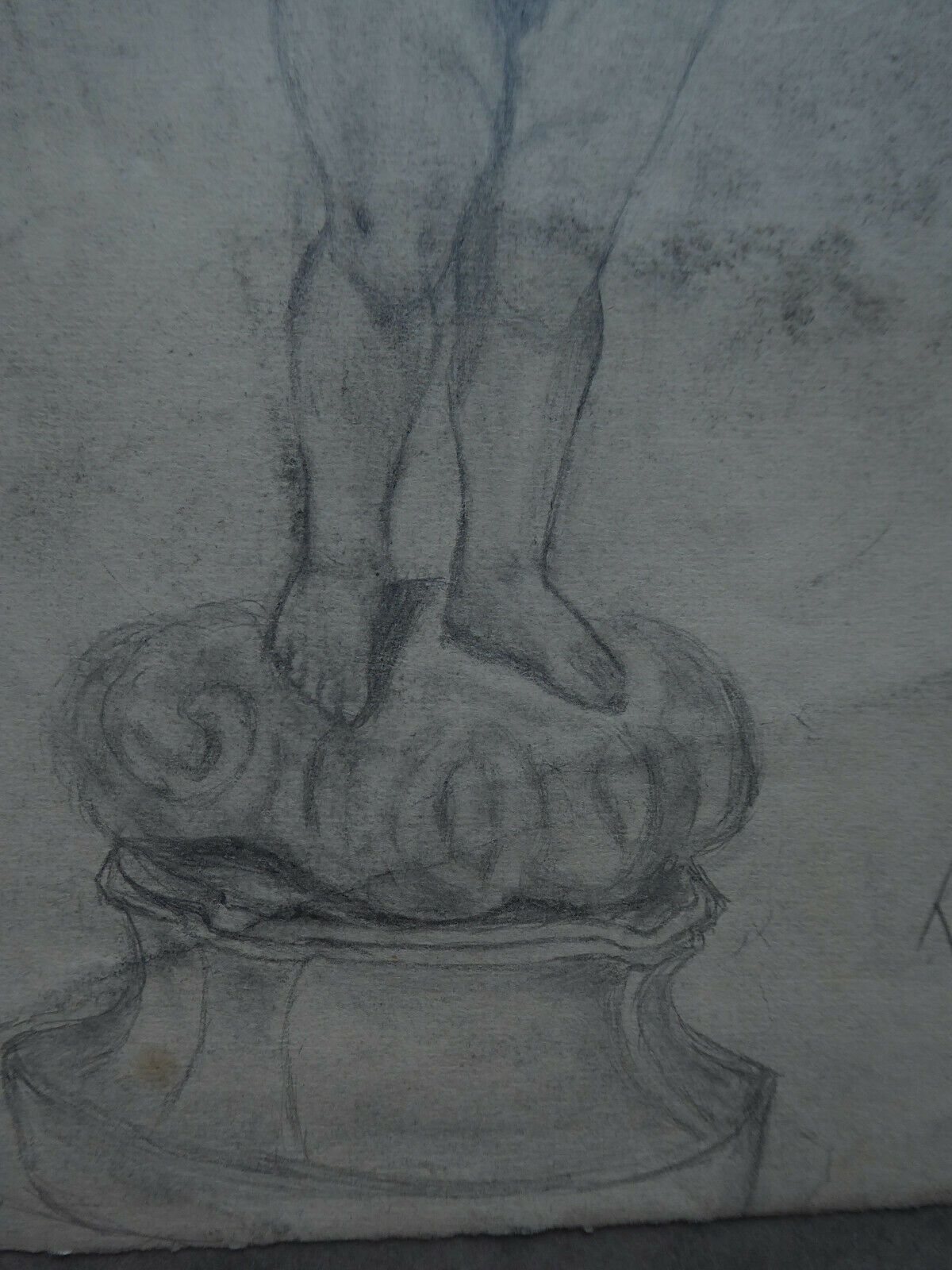 VECCHIO DISEGNO CON PUTTO FIRMATO TAJADA SPAGNA VINTAGE QUADRO MD10 - Belbello Antiques