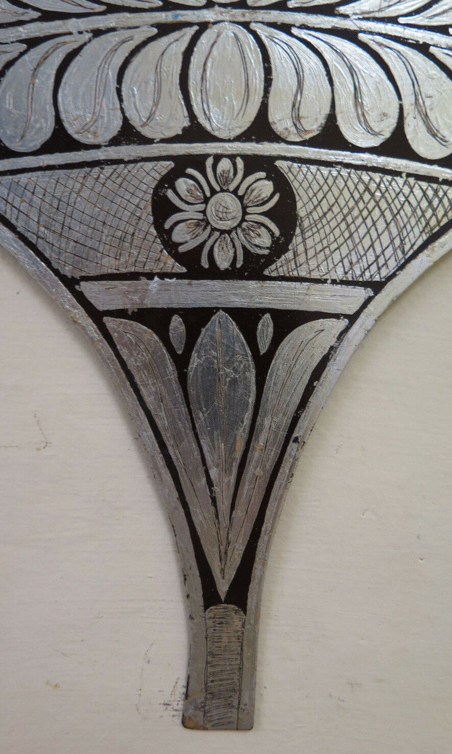 ANCIENT FRIEZE PAINTED ON IRON ENGRAVED FRAMEWORK BULIN FLORAL STYLE FLOWERS CH13 16