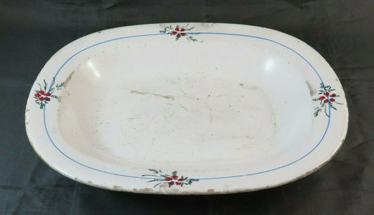 ANTIQUE HAND PAINTED CERAMIC SERVING PLATE FROM THE BEGINNING OF THE CENTURY BM34 
