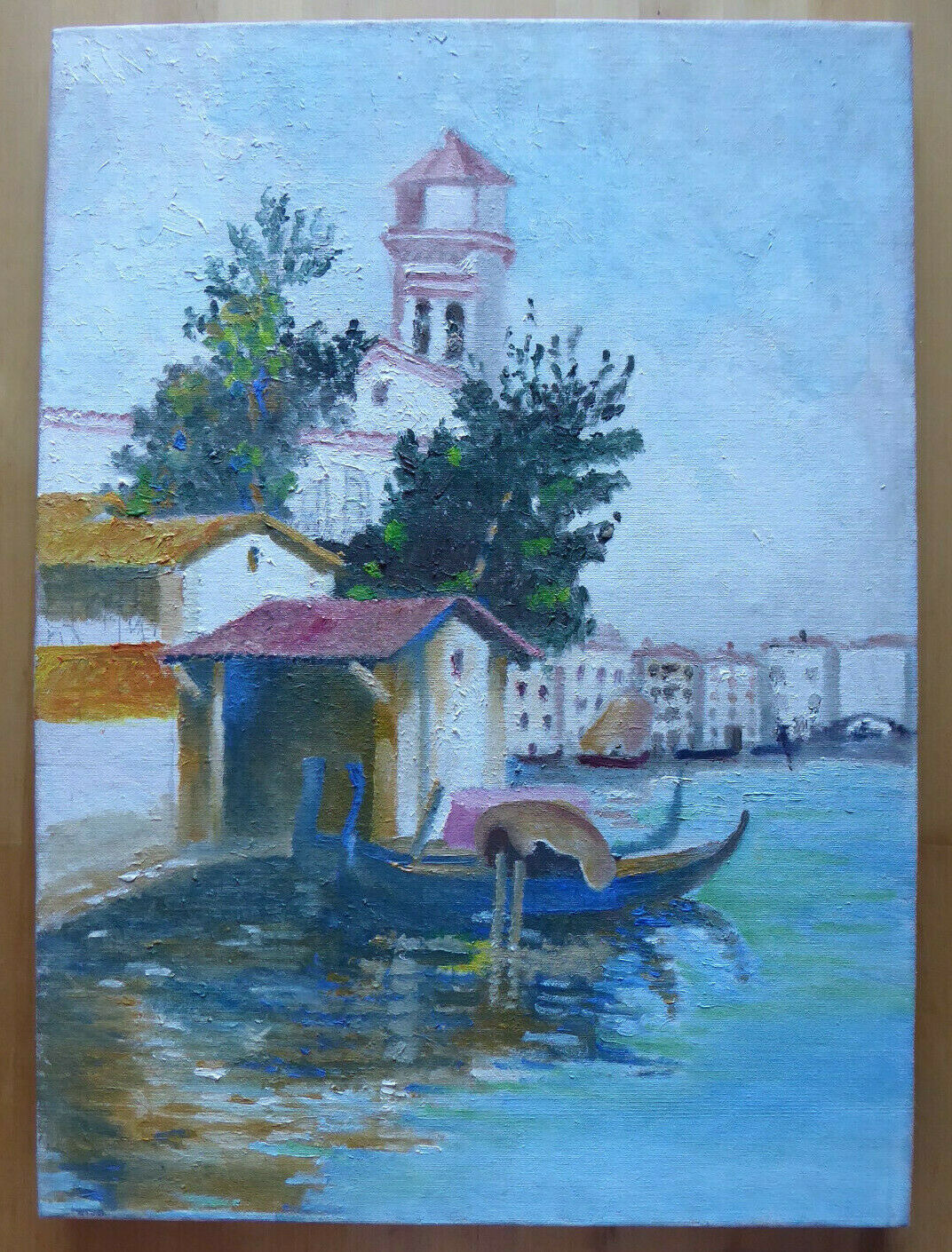 QUADRO CON VEDUTA DI VENEZIA DIPINTO DAL PITTORE SPAGNOLO VICENTE SEGURA MD7 - Belbello Antiques